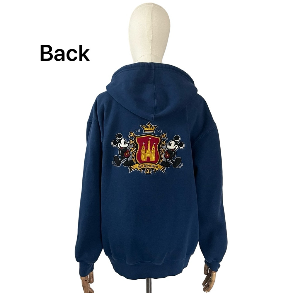 Walt Disney World Hoodie Embroidered 1971 Crest Blue Size M - Picture 5 of 12